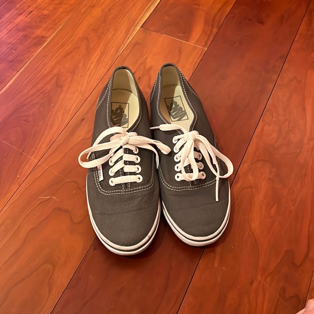 Gray Vans canvas sneakers